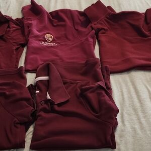 Maroon School Uniform Set